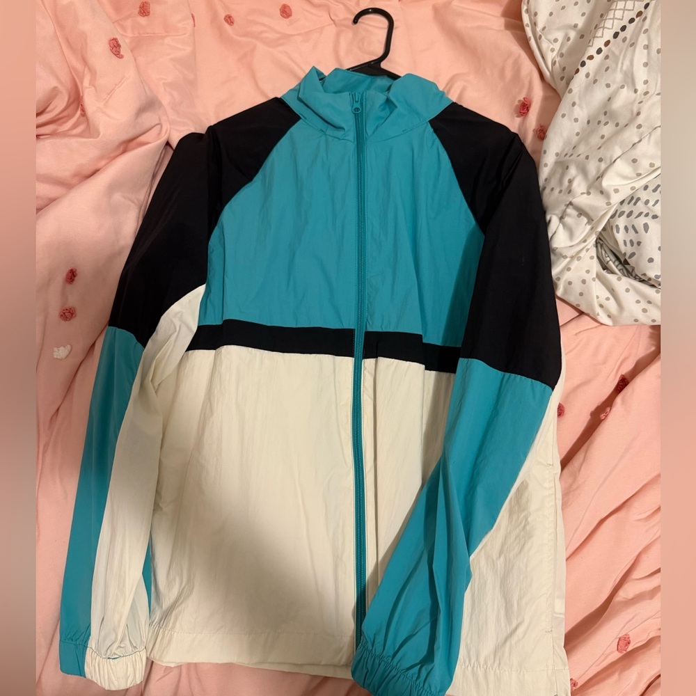 Original Use Teal and Black Bomber Jacket